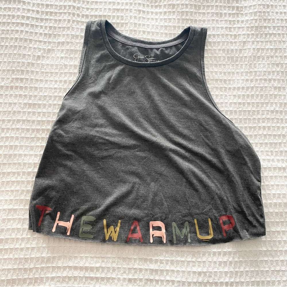Jessica Simpson the warmup grey crop top size XL